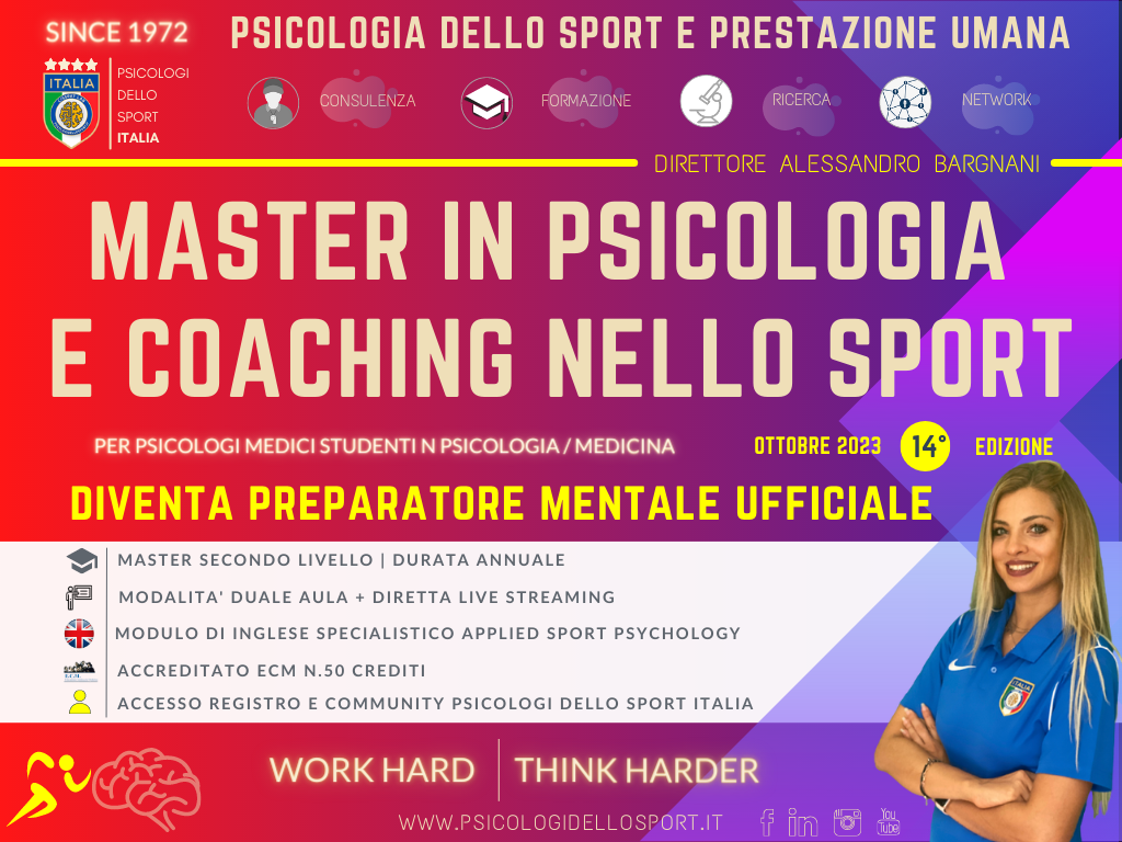 master psico sport 2023 psicologi dello sport preparatore mentale bargnani bertollo uberti appierto