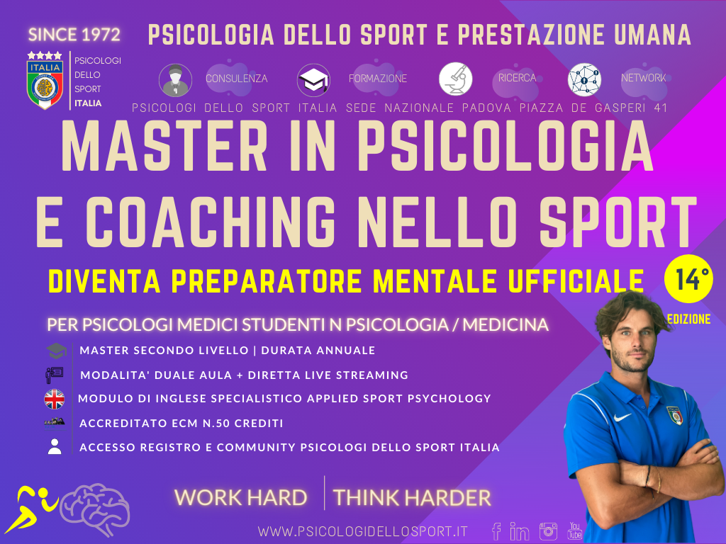 master psico sport 2023 psicologi dello sport preparatore mentale bargnani bertollo uberti appierto